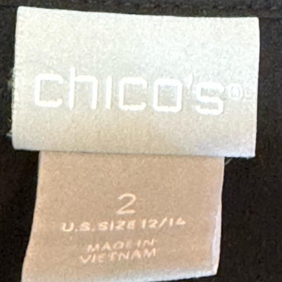 Chico’s Size 12/14 Black Dress with roll up sleeves and pockets. - Picture 7 of 12